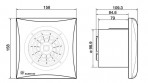 SILENT-100 CZ ventilators, Melns matēts 2
