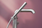 Silia brīvi stāvošs vannas un dušas maisītājs, Brushed Steel 2