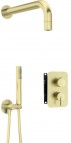 Silia dušas sistēma ar rokas dušu un iebūvi, Brushed Gold
