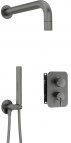 Silia dušas sistēma ar rokas dušu un iebūvi, Titanium