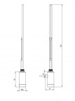 Silia elektriskais apkures elements 600 W, Matte steel 3