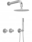 Silia Hexa душевая система с горизонтальным смеси, Brushed Steel