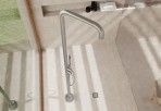 Silia Uz grīdas montējama dušas kolonna, Brushed Steel 5