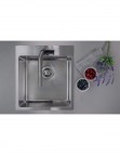 Silia Virtuves jaucējkrāns ar izvelkamu snīpi, Nero/ Brushed Steel 3