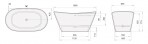 PAA Vanna Amore Silkstone, 160x85 cm, balta 3