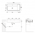Simas Hop izlietne 1000x500 mm, Balta  5
