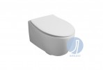 Simas LFT Spazio Rimless piekaramais pods + SC vāks, Balts 