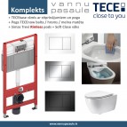 Komplekts Rāmis TECEbase + pods Trevi Rimless + SC vāks + Taustiņš