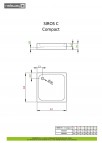 Siros C Compact dušas paliktnis 90x90 cm 2