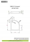 Siros E Compact dušas paliktnis 90x80 cm 2