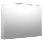 RB MILANO Vannas istabas spoguļskapītis, LED, 100 cm, balts