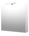 RB MILANO Vannas istabas spoguļskapītis, LED, 80 cm, balts 