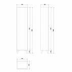 Smart augstais skapis, balts 3