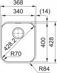 Smart SRX 110-34 virtuves izlietne, 368x428 mm, Manuāla vadība 2