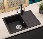Dolus virtuves maisītājs ar izvelkamu snīpi, Black metallic 2