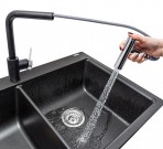 Dolus virtuves maisītājs ar izvelkamu snīpi, Black metallic 4