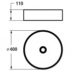KWC izlietne uz virsmas 400x110 mm, Nerūsējošais tērauds 2