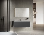 Somaris spoguļskapis 120x71x12 cm + LED, Black Matt 7