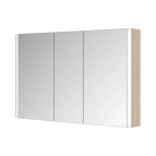 Somaris spoguļskapis 120x71x12 cm + LED, Light Oak  6