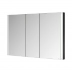 Somaris spoguļskapis 120x71x12 cm ar apsildi+LED, Black Matt 8