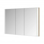 Somaris spoguļskapis 120x71x12 cm ar apsildi+LED, Light Oak  8