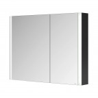 Somaris spoguļskapis 100x71x12 cm + LED, Black Matt 8