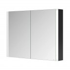 Somaris spoguļskapis 100x71x12 cm + LED, Black Matt 7