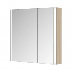 Somaris spoguļskapis 80x71x12 cm + LED, Light Oak  6