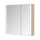 Somaris spoguļskapis 80x71x12 cm ar apsildi+LED, Light Oak  3