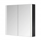 Somaris spoguļskapis 80x71x12 cm + LED, Black Matt 7