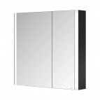 Somaris spoguļskapis 80x71x12 cm + LED, Black Matt 7