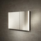 Somaris spoguļskapis 80x71x12 cm + LED, Black Matt 8