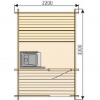 Финская сауна Harvia SO2200 размер 2000 x 3000 см  2