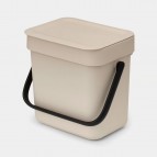 Sort & Go atkritumu tvertne 3 litri - maigi bēša 6