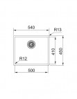 Mythos BXM 210/110-50 virtuves izlietne, 540x450 mm, PushKnob vadība 3