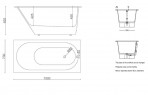 SPN Verona 1500 vanna 150x73 cm, Balta 4