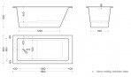 SPN Milano 1800 vanna 180x85 cm, Balta 2