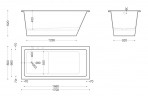 SPN Milano 1700 vanna 170x80 cm, Balta 2
