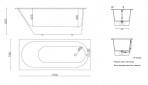 SPN Verona 1700 vanna 170x75 cm, Balta 4