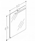 Eco Зеркало с LED 65x50 cm 2