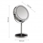 Gedy Gemma spogulis ar LED  d=135 mm, Hroms 2