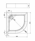 First душевой поддон 80x80 см 2