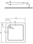 Standard plus dušas paliktnis 80x80 cm 2