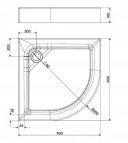 First душевой поддон 90x90 см 2