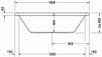 Starck vanna 180x90 cm 2