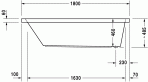 Starck vanna 180x90 cm 3