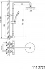 Душевая система Triple One (111) с термостатом, ручным и верхним душем 3