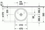 Strack 1 izlietne 47x47 cm 7