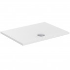 Strada+ dušas paliktnis 100x75 cm,notece priekšpusē vidū, Balts