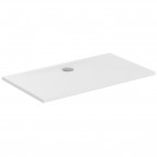 Strada+ dušas paliktnis 140x80 cm,notece pie sienas vidū, Balts